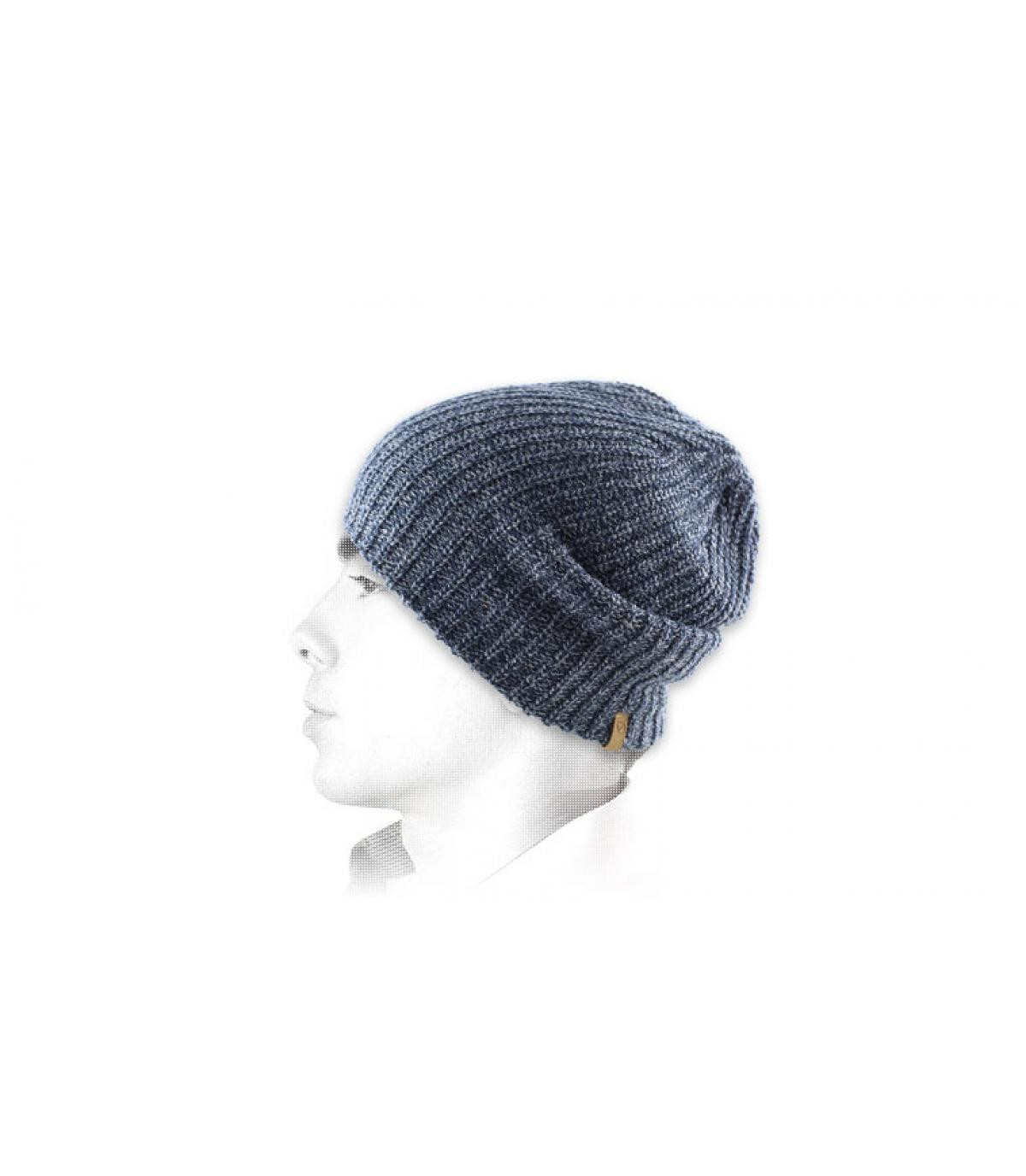 Blauw oversized beanie Ovik blueberry